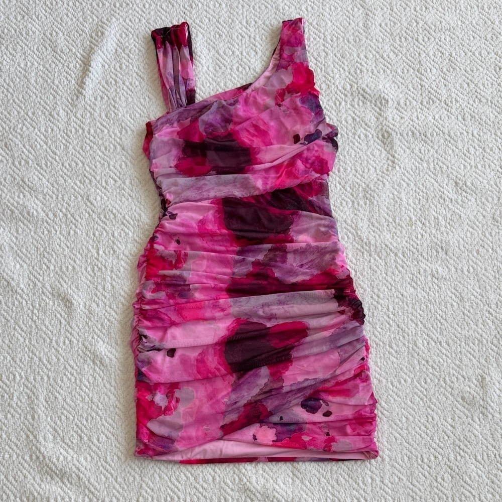 Hello Molly Pink and Purple Mini Dress Sz S